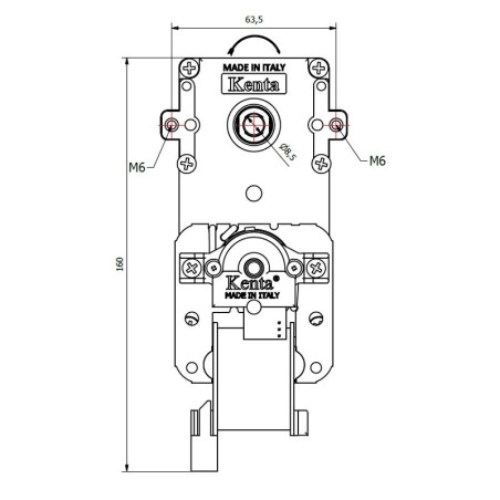 MOTORIDUTTORE KENTA K9117120 3rpm H40