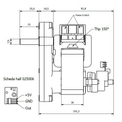 Moteur à engrenages Hall KENTA K9115003 1,5 tr/min | Newgardenstore.eu
