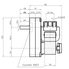 MOTORREDUCTOR KENTA K9175051 1,5 rpm H30