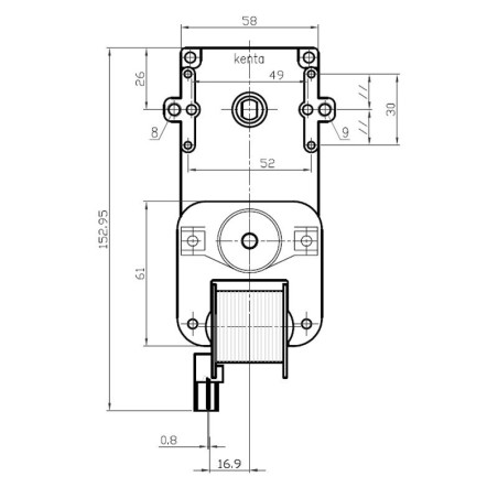 MOTORREDUCTOR KENTA K9115004 1,5 rpm H30
