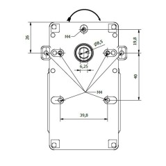 KENTA K9115122 3 U/min Kabelgetriebemotor