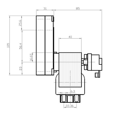 KENTA K9177160 2 U/min Kabelgetriebemotor