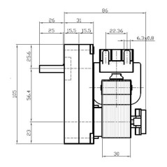 MOTORREDUCTOR KENTA K9175160 2,5 rpm 8,5 m