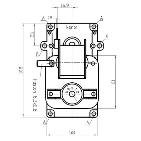 KENTA K9115107 2,5 U/min Kabelgetriebemotor