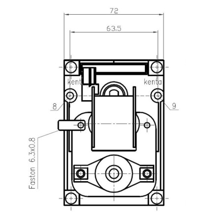 MOTORREDUCTOR KENTA K9175155 2,5 rpm 8,5 m
