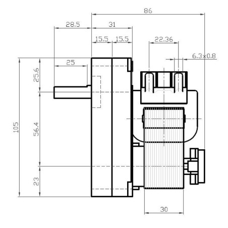 KENTA K9175150 2 U/min H30 Getriebemotor