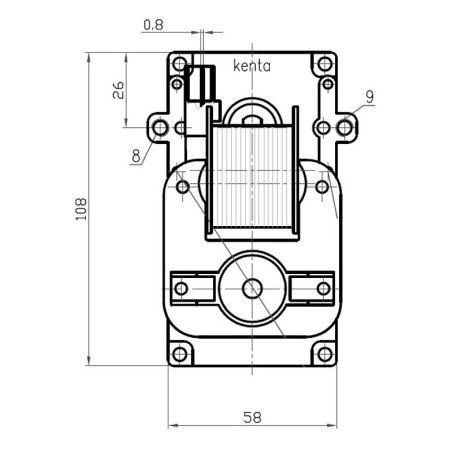 KENTA K9117252 8,5 U/min Klimaanlagen-Getriebemotor