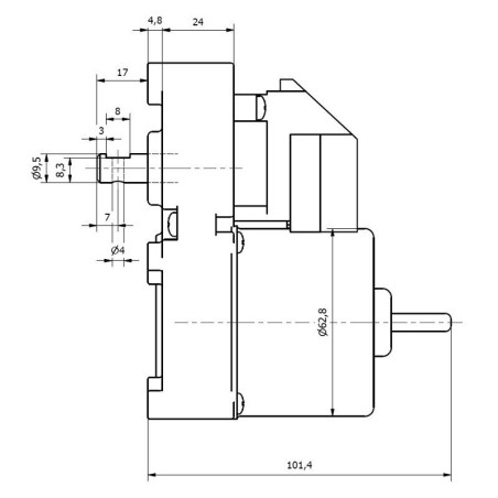 KENTA K9189102 Getriebemotor 2 U/min AL.9,5