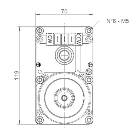 Motoréducteur IPC 1 tr/min, arbre creux 8,5 mm