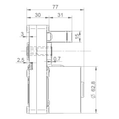 Motoréducteur IPC 1 tr/min, arbre creux 8,5 mm | Newgardenstore.eu