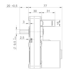 MOTORIDUTTORE IPC 1,5rpm ALBERO 9,5mm 30 | Newgardenstore.eu