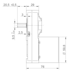 Moteur à engrenages IPC 24 V 4 tr/min Arbre de 9,5 mm | Newgardenstore.eu