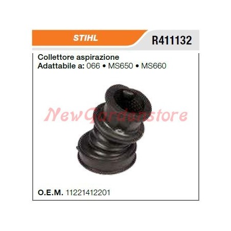 Colector de admisión motosierra STIHL 066 MS650 MS660 R411132 | Newgardenstore.eu