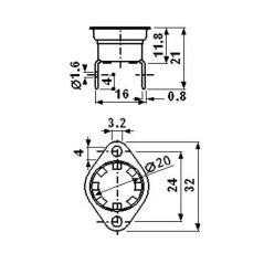 Festauslösethermostat NC 40°C mit Flansch