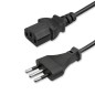 2 m langes Netzkabel mit italienischem IEC-Stecker