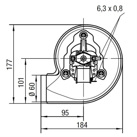 EBM RLH120/3800A17-3038LH463 EXTRACTOR
