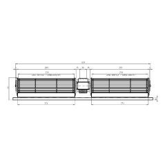 Ventilateur tangentiel TGD60/1 2x270/30 1201