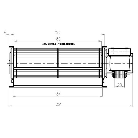 Ventilateur tangentiel TGA60/1 180/20 112830