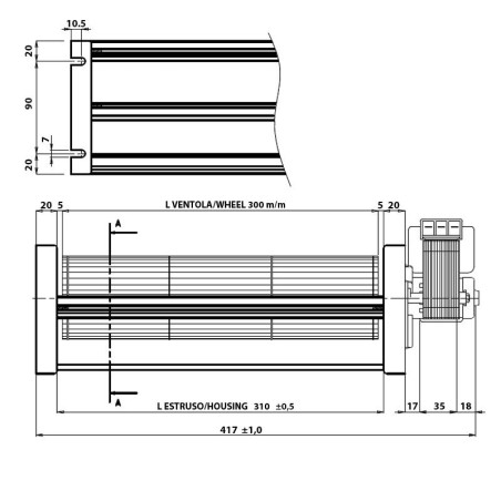 Ventilateur tangentiel TGA80/1 300/35 148303