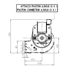 TANGENTIAL FAN TGA60/1 270/20 113413 | Newgardenstore.eu