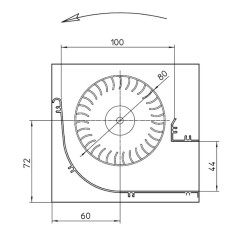 VENTILADOR TANGENCIAL TGO80/1 270/35 153459 | Newgardenstore.eu