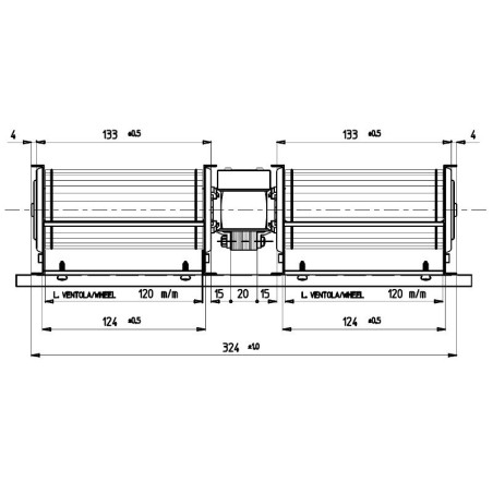 VENTILADOR TANGENCIAL TGD60/1 2x120/20 1193