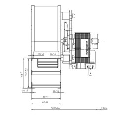 Zentrifugallüfter EBM RLA108/4200A82 303 | Newgardenstore.eu