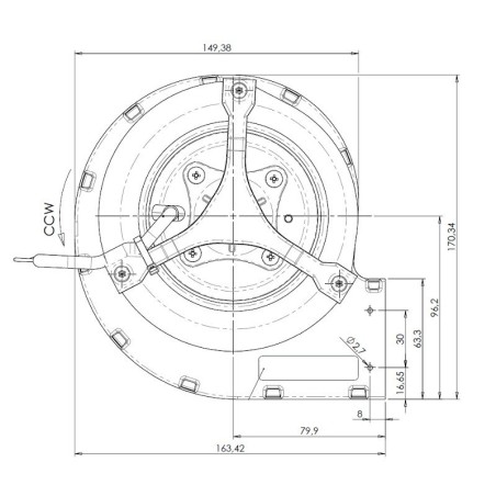 VENTILATEUR CENTRIFUGE CAD12R 90W (ESSAI)
