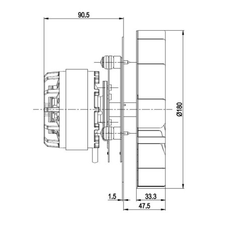 ESTRATTORE EBM R2E180-AU01-19 Ventola 18