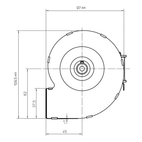 EBM RLF67/7676ZA5 CENTRIFUGAL FAN