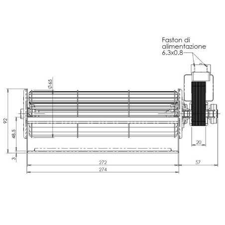 TANGENTIAL FAN 270/20 THS27B5-007
