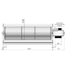 Ventilateur tangentiel 292/40 8A130B-001 | Newgardenstore.eu