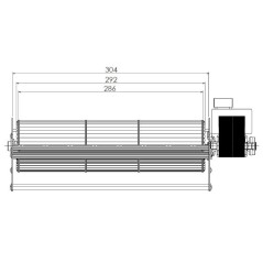 Ventilateur tangentiel 292/40 8A130B-001 | Newgardenstore.eu