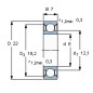Roulement à billes SKF 608ZZ 8x22x7 mm Roulement à billes SKF 608ZZ 8x22x7 mm