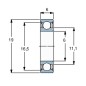 Roulement à billes SKF 626ZZ 6x19x6 mm Roulement à billes SKF 626ZZ 6x19x6 mm
