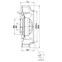 VENTILADOR CENTRÍFUGO EBM R2E220RA3830