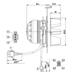 EBM R2E120AY9111 EXTRACTOR + COND.1uF