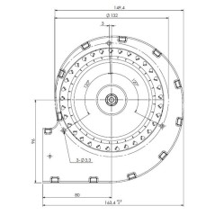 TRIAL CENTRIFUGAL FAN CYKH25-120X42 CAH1