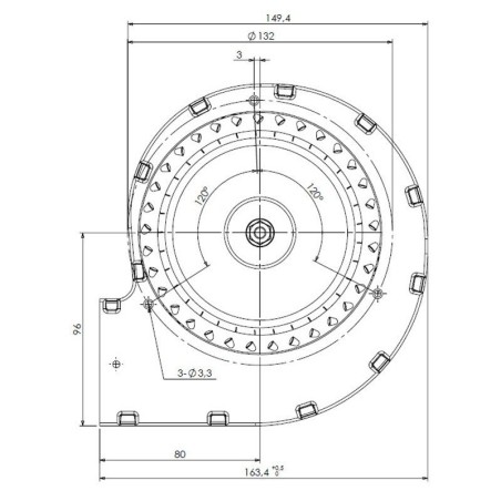 TRIAL CENTRIFUGAL FAN CYKH25-120X42 CAH1