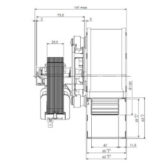 VENT.CENTRIFUGO TRIAL CYKH25-120X42 CAH1 | Newgardenstore.eu