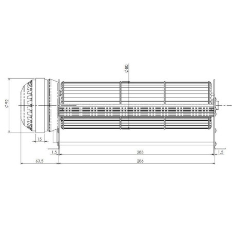 TEST-TANGENTIALLÜFTER 280/15 8AR28C-0
