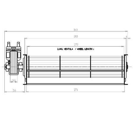 Ventilateur tangentiel TGO60/1 270/20 116823