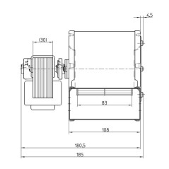 CENTRIFUGAL FAN CFO-DA 80X83-30 206453 | Newgardenstore.eu