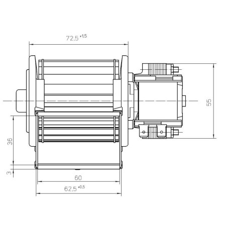 EBM QLZ06/0600A1 2513 VENTILADOR TANGENCIAL