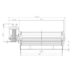 Tangentiallüfter EBM QLZ06/0018B38 251