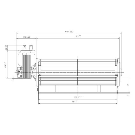 TANGENTIAL FAN EBM QLZ06/0018B38 251