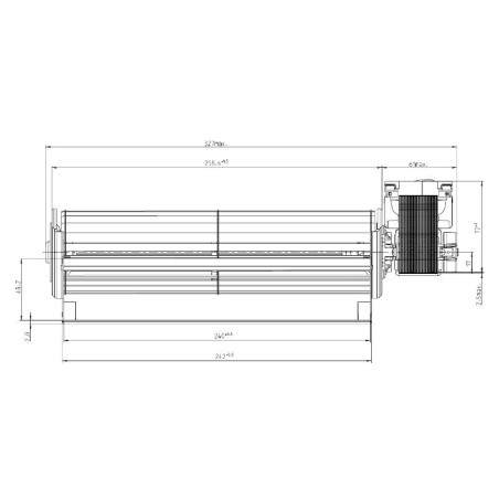 Ventilateur tangentiel EBM QLN65/2400 3030