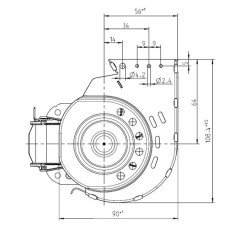 Ventilador tangencial EBM QLN65/2400 3030 | Newgardenstore.eu