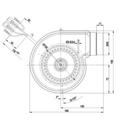 Ventilador centrífugo EBM G2E097 FL64-55 | Newgardenstore.eu