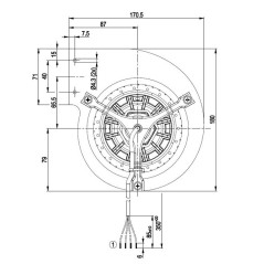 Ventilateur centrifuge EBM D2E133 AZ01-B8 | Newgardenstore.eu